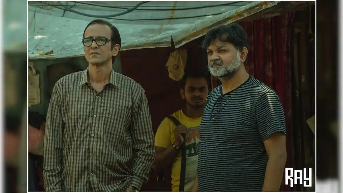 With Kay Kay Menon on the sets of Ray. Image Source: News18