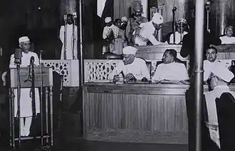 Glimpses of the first official celebration of Indian independence; Source- Wikimedia Commons