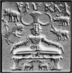 The significant seal with the man sitting cross legged ; Source : Teslas Hub 