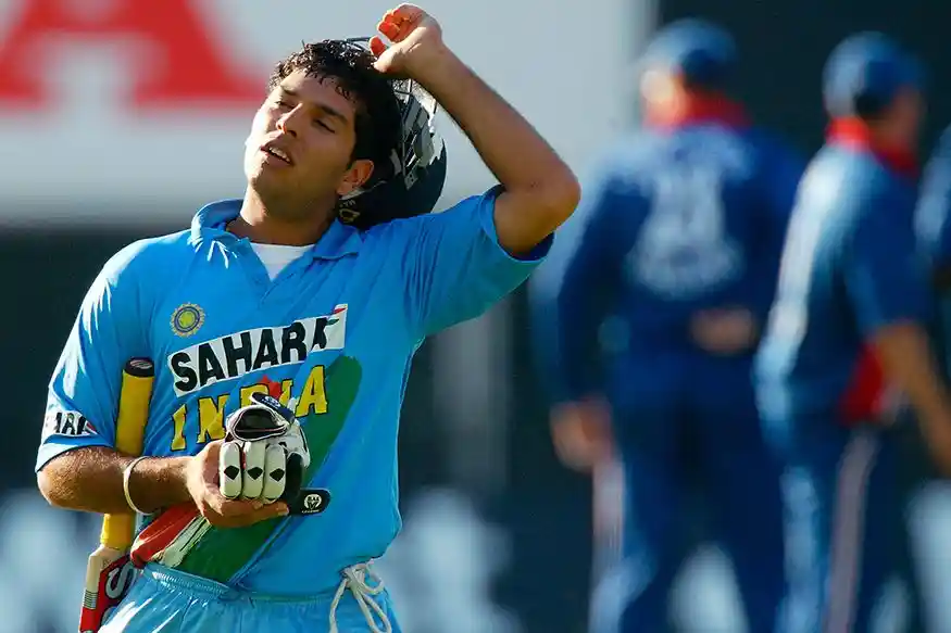 A young Yuvraj Singh leaving a mark on international cricket. Image credits: News18