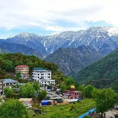The Pristine Himalayas looking over Dharamshala (Source: Pinterest)