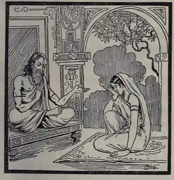 Kunti serving the great sage Durvasa. Image Source: Wikipedia.