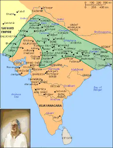 The map of Sher Shah’s Empire , Source: Wikimedia