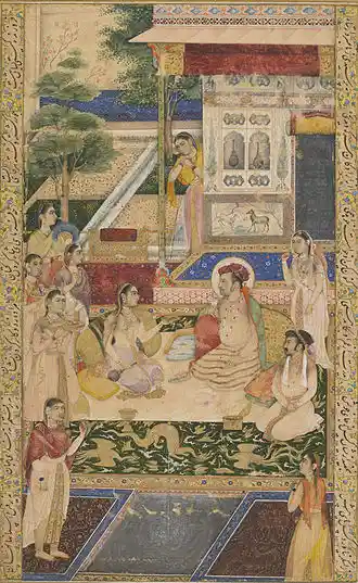 Nur Jahan with Jahangir and Prince Khurram. Image Courtesy: Wikimedia Commons