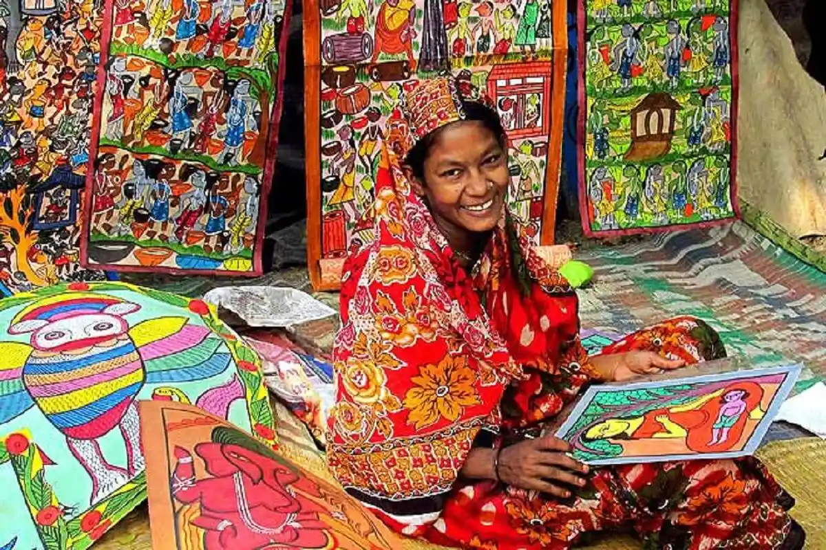 The colourful Pattachitra in West Bengal; Image Source: Medium