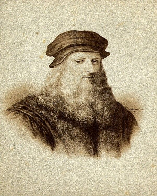 A sketch of Leonardo da Vinci. Image Source: Wikimedia Commons.