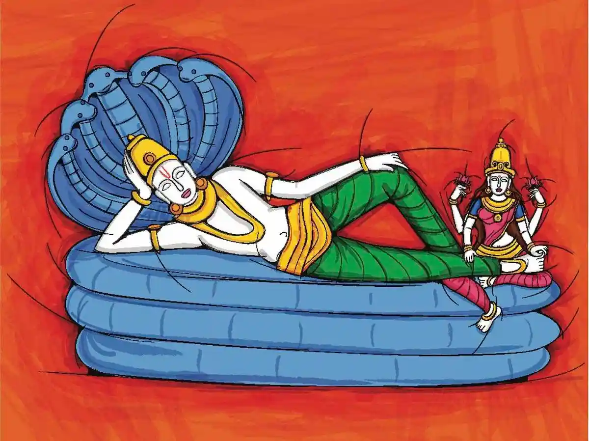 Lord Vishnu in his original form; Image Source: Om Swami Ashram