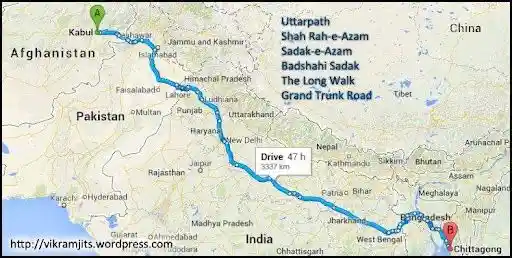 The Grand Trunk Road Source: thelogicalindian.com
