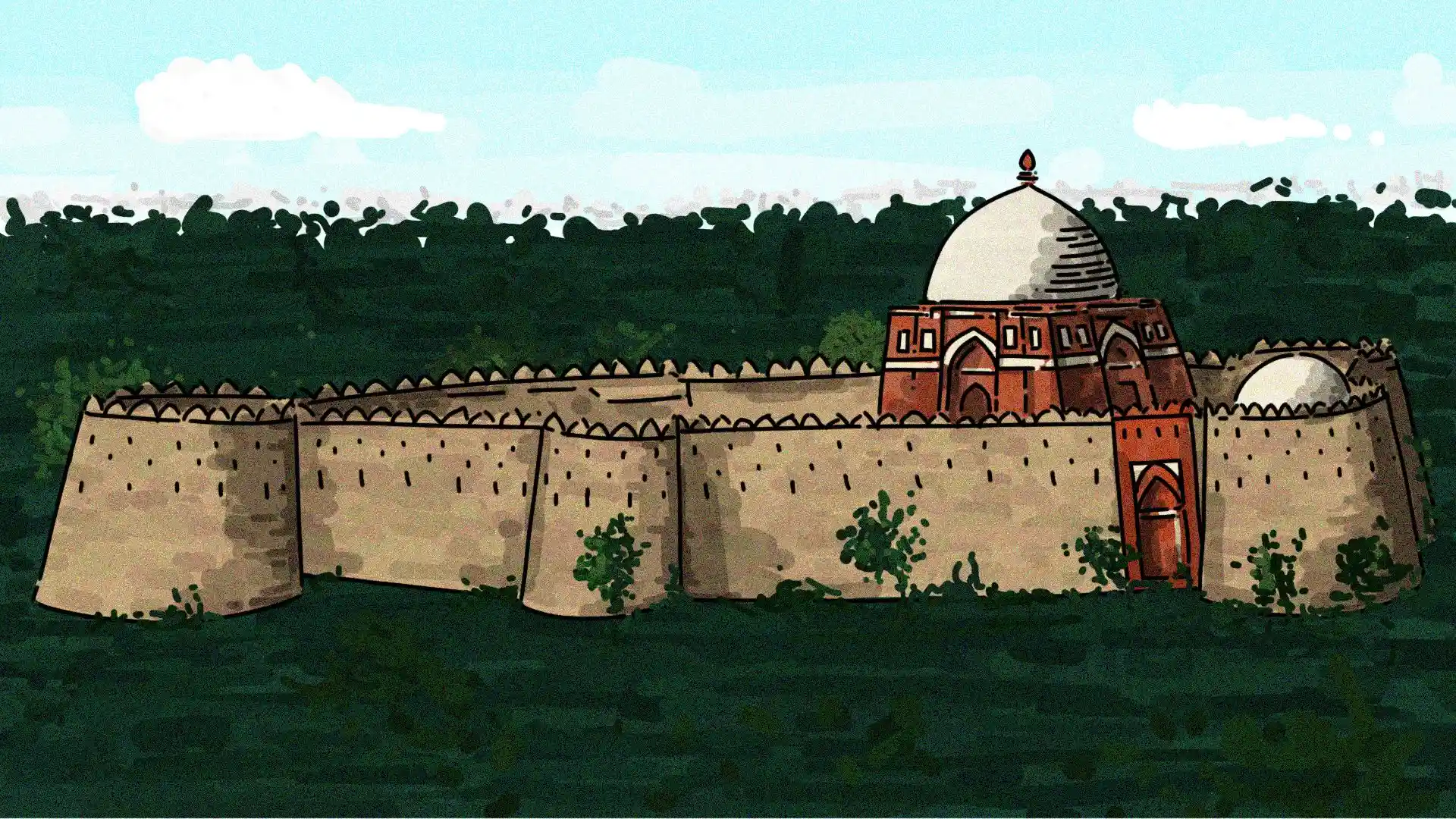 Tughlaqabad illustrated