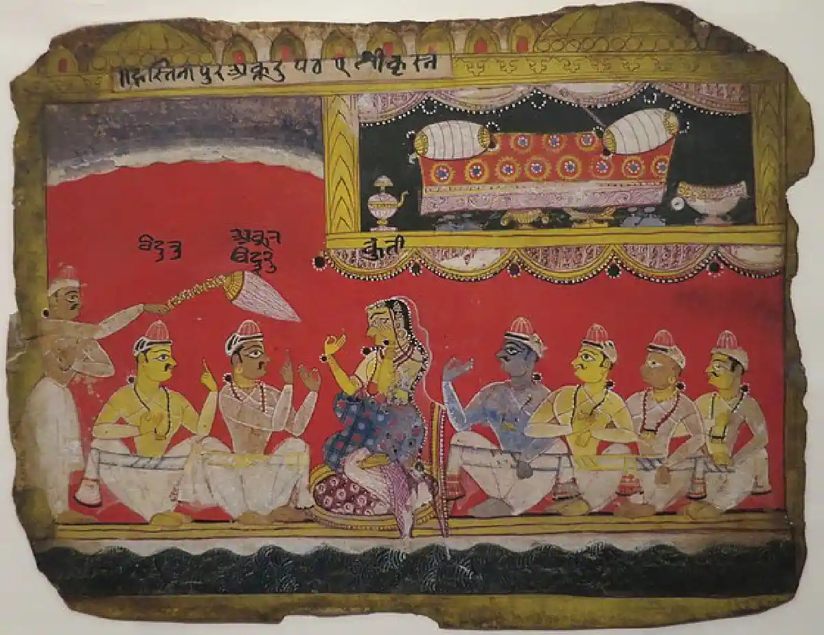 Conversation with Kunti (Bhagavat Purana), Source: Wikimedia Commons