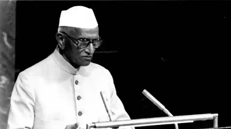 Morarji Desai during his budget speech; Image source: Moneycontrol