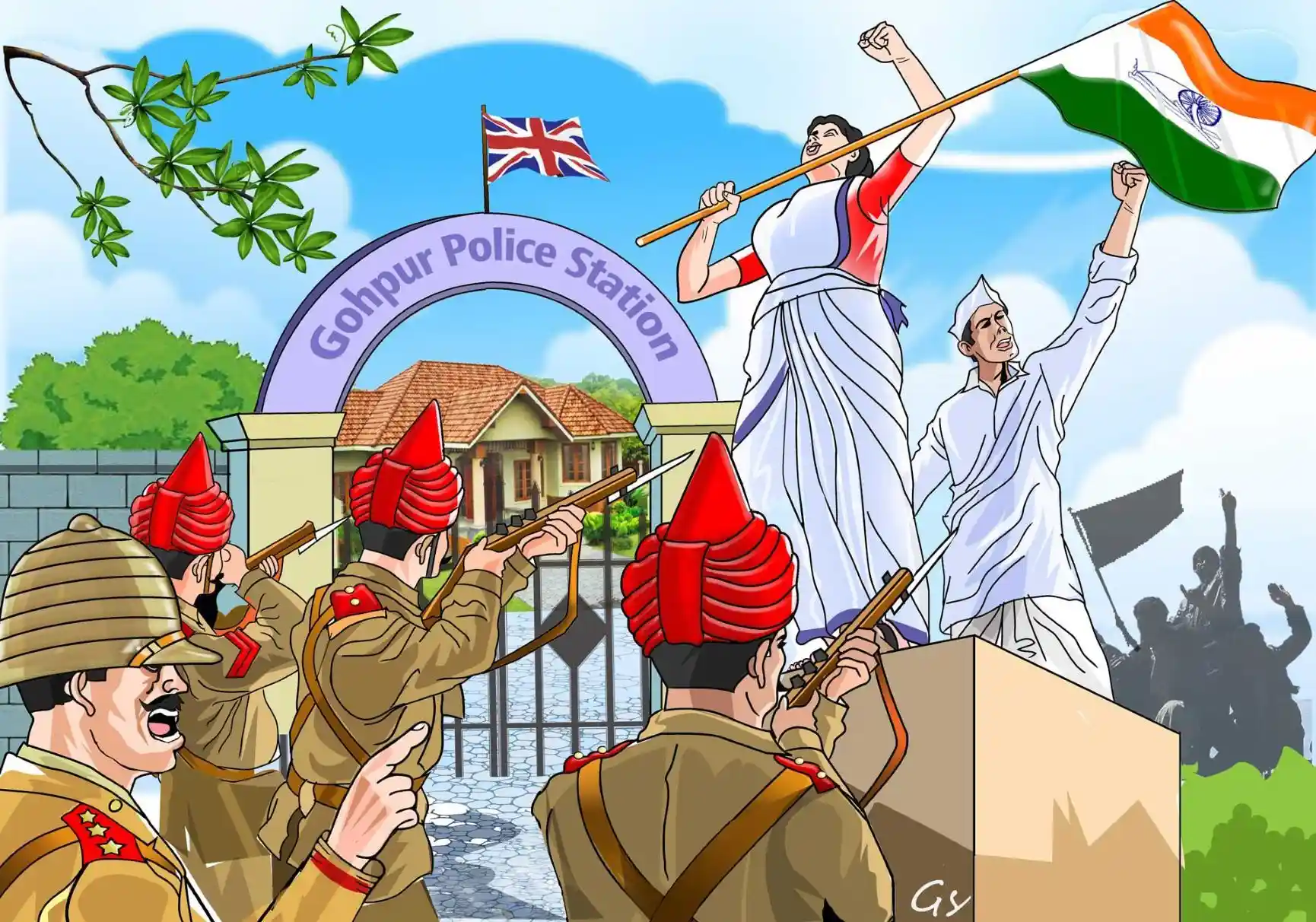 When Kanak and Mukund held the pride of our country in their hands; Image Source: Katha Kids.