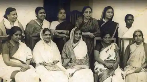 (Velayudhan (top right); Women who helped frame the Constitution; source: India Today)