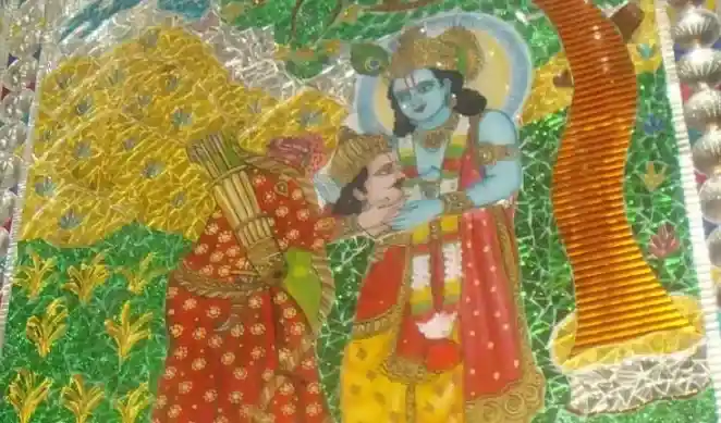 Barbarika giving his head to Lord Krishna as an act of Charity; Image Source: Detechter