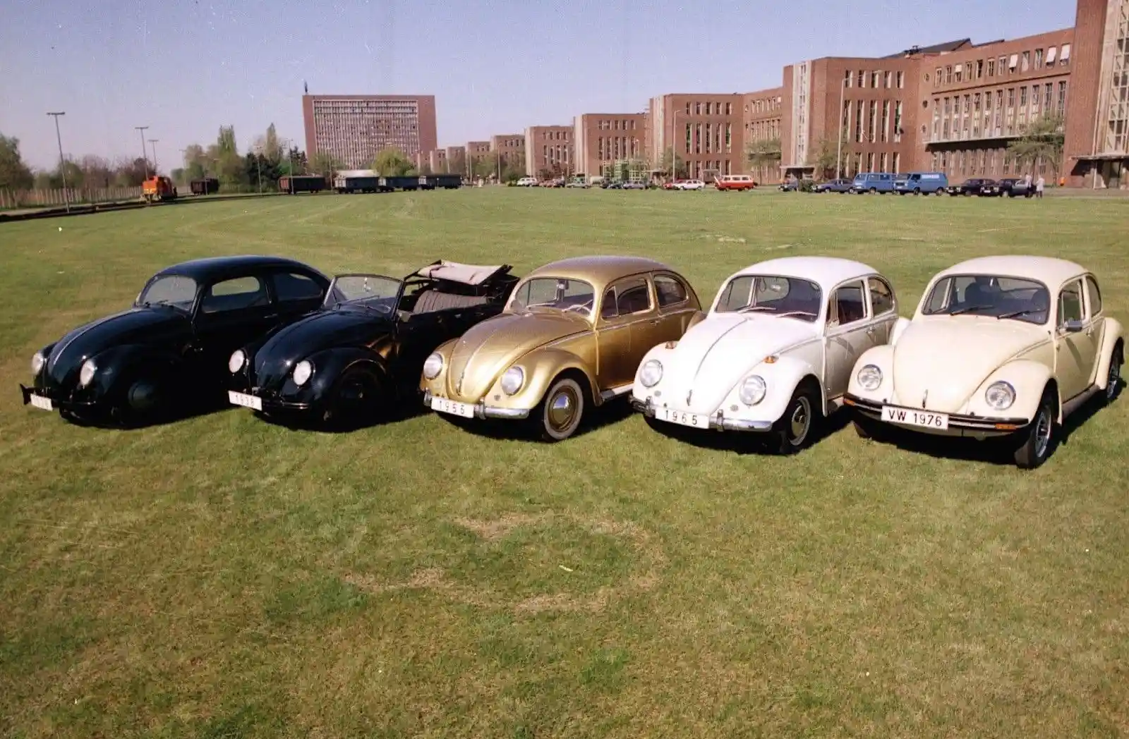 The Volkswagen Beetle through the ages. Image source: Plastics Today