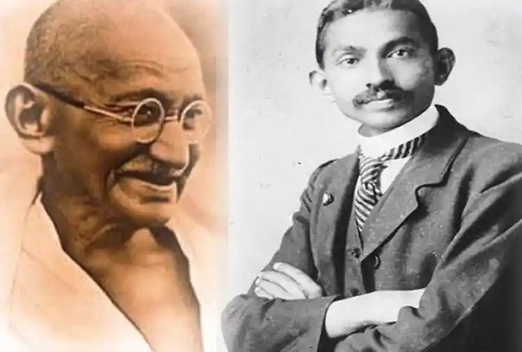 Gandhi old and young; Image Source: Amar 