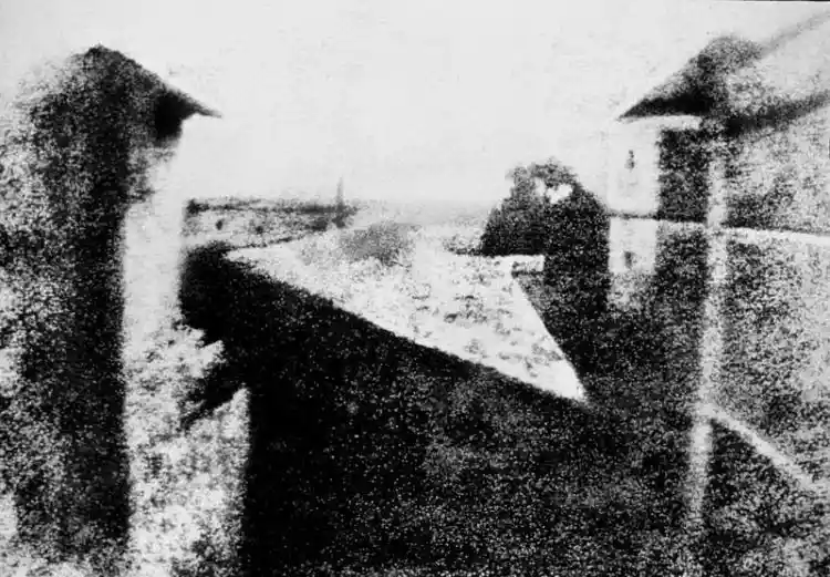 The First Photograph in History by Joseph Nicéphore Niépce. Image Source: Digital Photo Mentor 