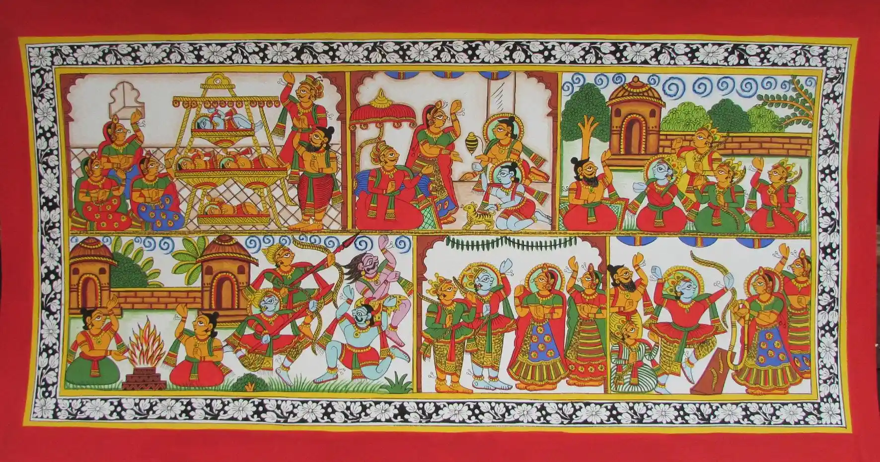 फड़ पर रामायण का चित्रण: चित्र साभार - scroll.in