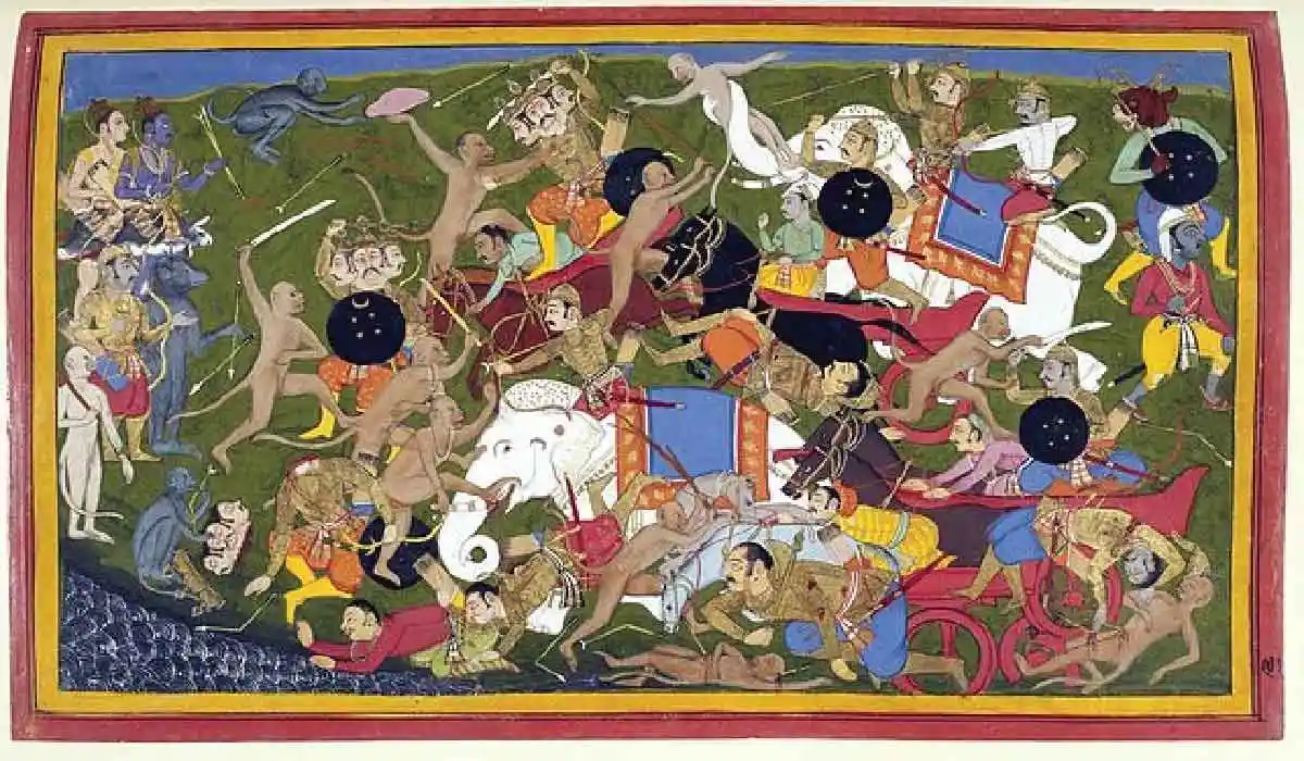Battle in Lanka by Sahibdin Source:Wikimedia Commons