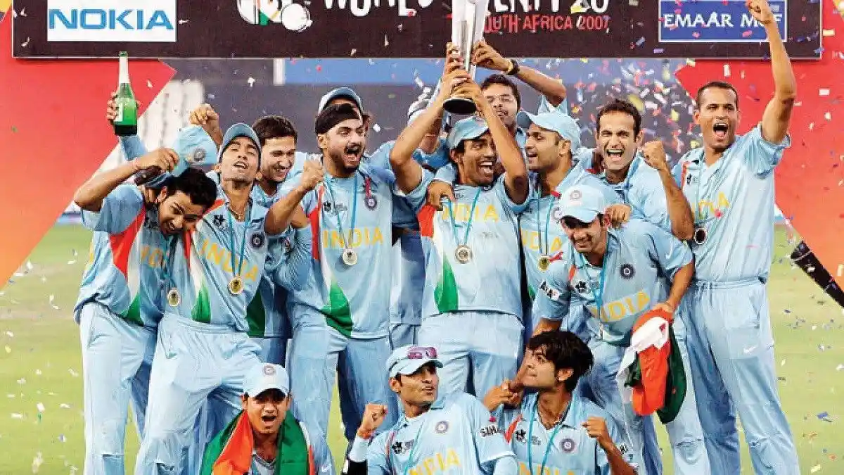 The victory of team India in T20 World Cup 2007, Image source- DNA India