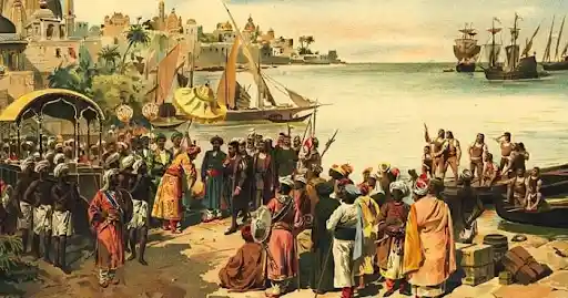 (Travellers arriving on the banks of Indian ports; Source: Google images)