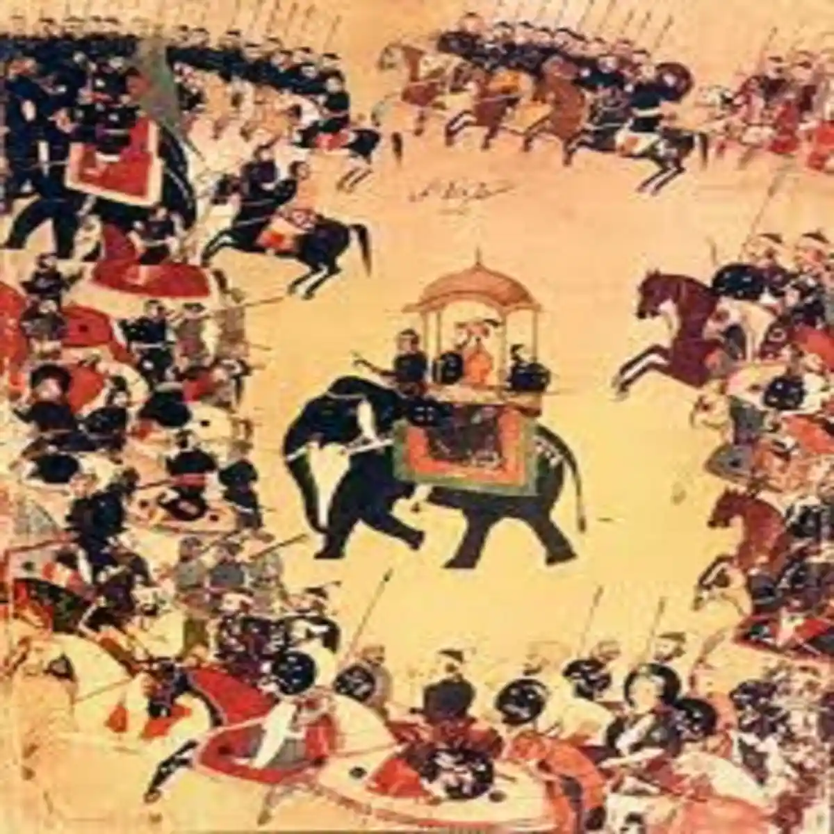 The battle of samugarh, fought between Aurangazeb and Dara Shikoh, Image source- ASHA Blast From The Past